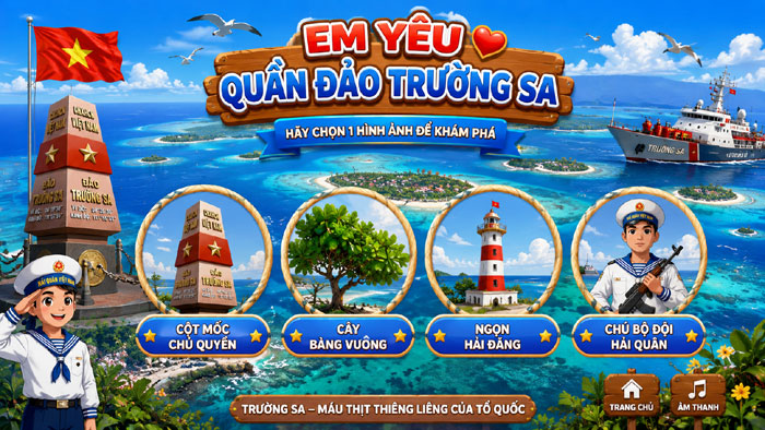 Đây là trò chơi em yêu quần đảo hàng sa